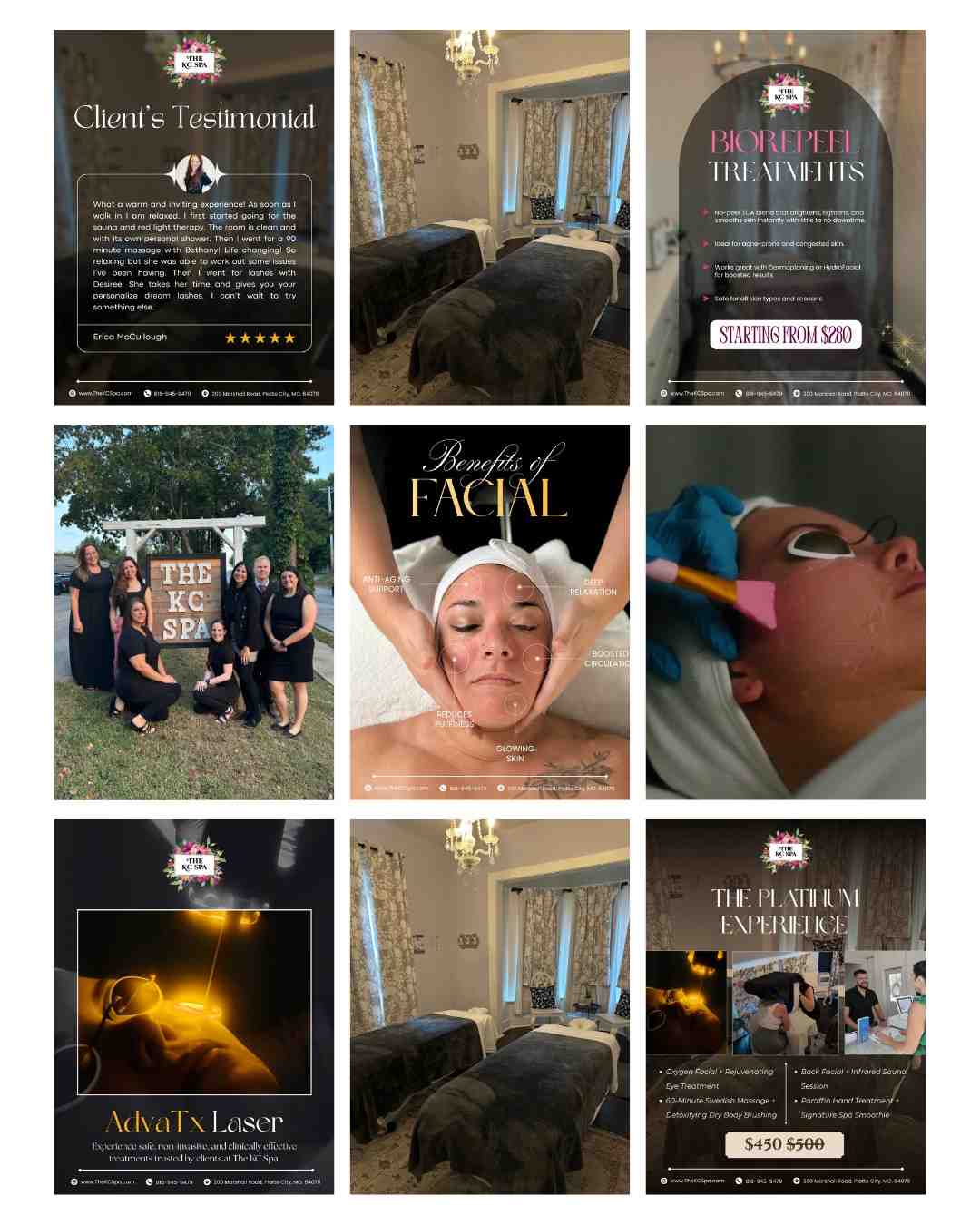 The KC Spa Social Media Managment